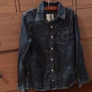 Justice denim shirt